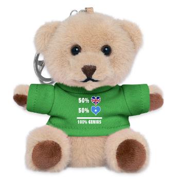 Somalia und Großbritannien 100% Genius Flagge - Teddy Schlüsselanhänger - Grün - Vorne