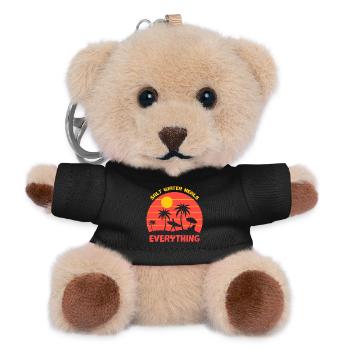 surfing, surfing fan, surfing - Teddy Keyring - black - Front