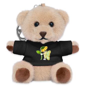 Butterfly Flower - Teddy Keyring - black - Front