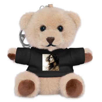 Porträt Frau 01 - Teddy Schlüsselanhänger - Schwarz - Vorne