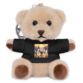 Katzen Barbecue - Teddy Schlüsselanhänger - Schwarz - Vorne