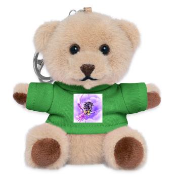 Elegantes buntes Wildpferd - Teddy Schlüsselanhänger - Grün - Vorne