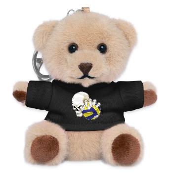 Totenkopf Volleyballspieler Volleyball - Teddy Schlüsselanhänger - Schwarz - Vorne