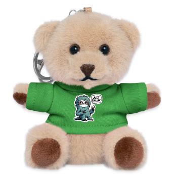 Just Chillin Sloth Sticker - Teddy Keyring - green - Front
