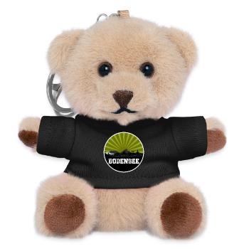 Lake Constance Retro Skyline - Teddy Keyring - black - Front