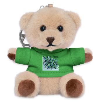 Season's Greetings - Teddy Keyring - green - Front