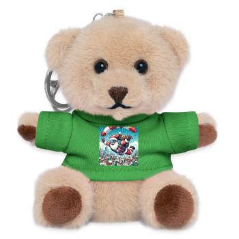 Weihnachts Design 11 - Teddy Schlüsselanhänger - Grün - Vorne