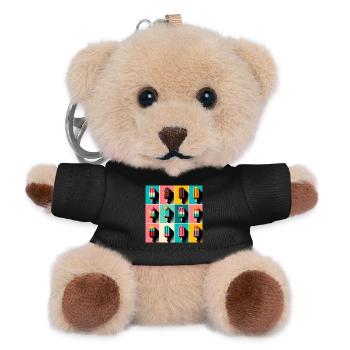 Eis am Stil Popsicle Pop Art III - Teddy Schlüsselanhänger - Schwarz - Vorne