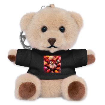Holi India Festivals of Colors - Teddy Keyring - black - Front