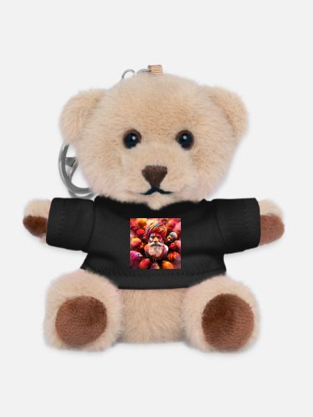 Holi India Festivals of Colors - Teddy Keyring - black