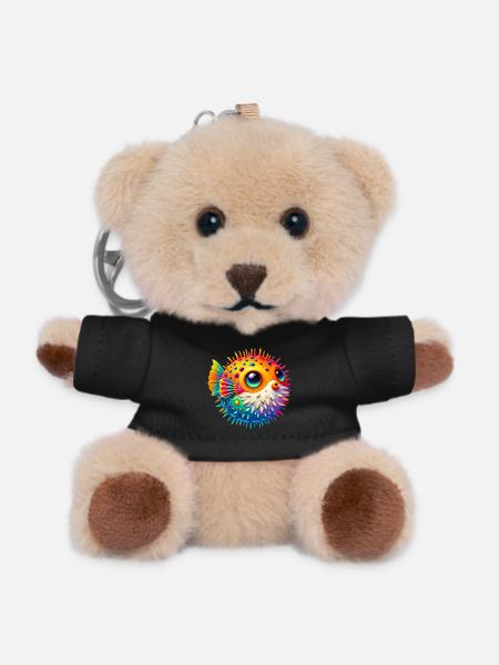Kugelfisch - Teddy Schlüsselanhänger - Schwarz