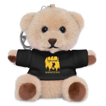 Komm, lass uns wandern - Teddy Schlüsselanhänger - Schwarz - Vorne
