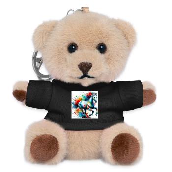 Horse - Teddy Keyring - black - Front