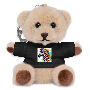 Zebra - Teddy Schlüsselanhänger - Schwarz - Vorne