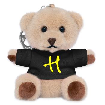 Buchstabe H - Teddy Schlüsselanhänger - Schwarz - Vorne
