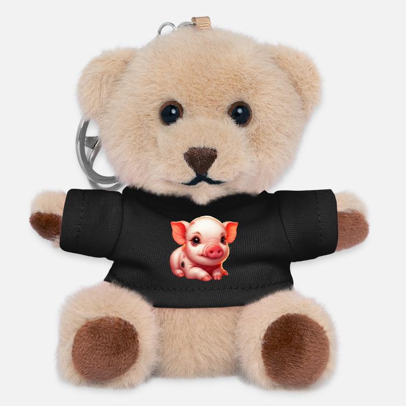Ferkel-Ferkel - Teddy Schlüsselanhänger - Schwarz