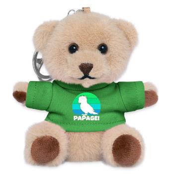 Bird, Parrot, Saying, Animal, Animal Lover, Pet - Teddy Keyring - green - Front