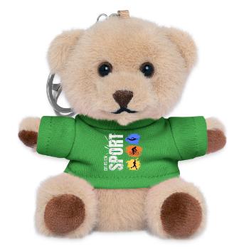 Eins mit dem Sport - Triathlon - Teddy Schlüsselanhänger - Grün - Vorne