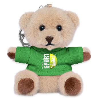 Eins mit dem Sport - Tennis - Teddy Schlüsselanhänger - Grün - Vorne