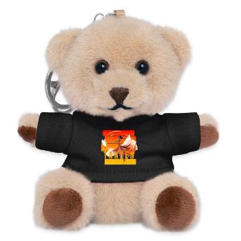 Tanzen - Teddy Schlüsselanhänger - Schwarz - Vorne