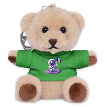 French Astronaut - Teddy Keyring - green - Front