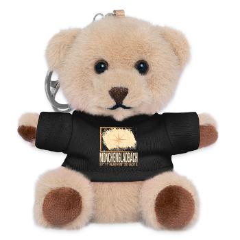 Mönchengladbach Koordinaten - Teddy Schlüsselanhänger - Schwarz - Vorne
