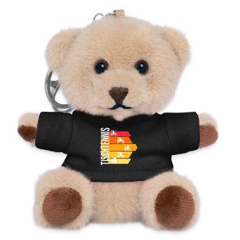Tischtennis - Teddy Schlüsselanhänger - Schwarz - Vorne