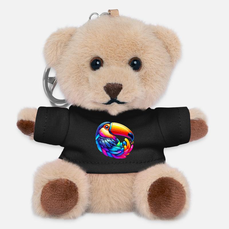 Tukan - Teddy Schlüsselanhänger - Schwarz
