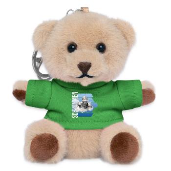 Schwimmen - Teddy Schlüsselanhänger - Grün - Vorne