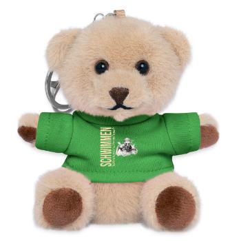 Das Becken ist mein Kraftort - Schwimmen - Teddy Schlüsselanhänger - Grün - Vorne