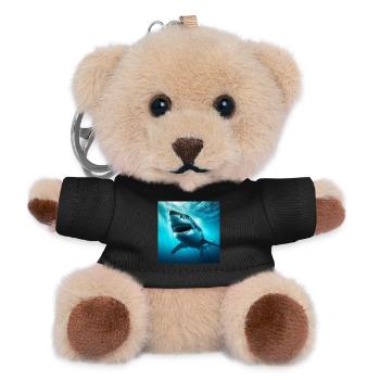 Weißer Hai - Teddy Schlüsselanhänger - Schwarz - Vorne