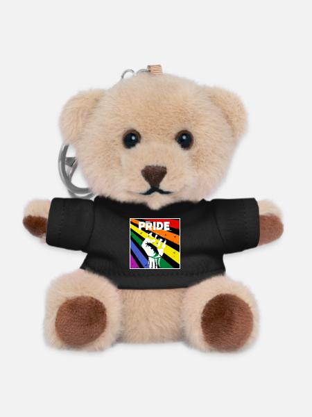 PRIDE - Teddy Keyring - black