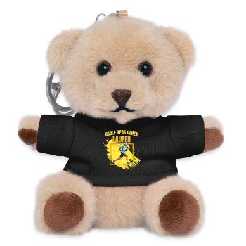 Coole Opas gehen Laufen - Teddy Schlüsselanhänger - Schwarz - Vorne