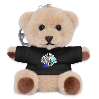 Laufen ist mein Leben - Teddy Schlüsselanhänger - Schwarz - Vorne