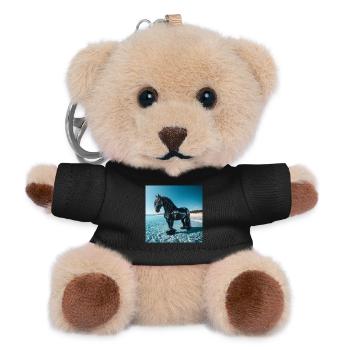 Horse in the water - Teddy Keyring - black - Front