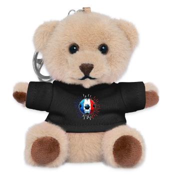 France Football Design – Pride and Elegance - Teddy Keyring - black - Front