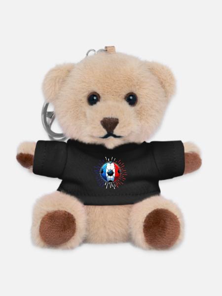 France Football Design – Fierté et élégance - Porte-clés ourson - noir