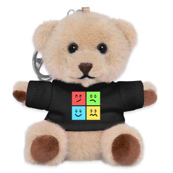 Fun geometric color games - Teddy Keyring - black - Front