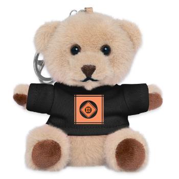 Geometrische Farbenspiele  - Teddy Schlüsselanhänger - Schwarz - Vorne