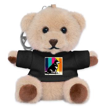 Dog - Teddy Keyring - black - Front