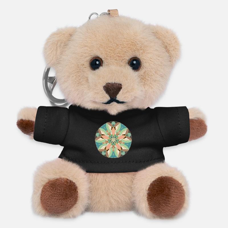 Fish and Moon - Teddy Keyring - black