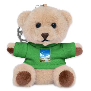 Arnside And Silverdale Aonb Travel Poster Souvenir - Teddy Keyring - green - Front