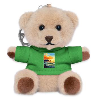 Cape Town South Africa Travel Poster Souvenir WPA - Teddy Keyring - green - Front