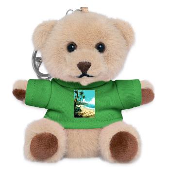 Malediven Süd Aisa Vintage Reiseposter Souvenir - Teddy Schlüsselanhänger - Grün - Vorne