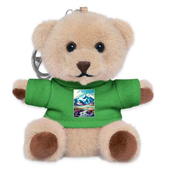Wrangell St Elias National Park Travel Poster WPA - Teddy Keyring - green - Front