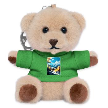 Aspen Ski Resort Colorado Reiseposter Souvenir - Teddy Schlüsselanhänger - Grün - Vorne