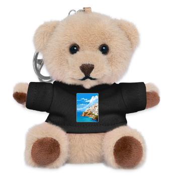 Kythira Greece Travel Poster Souvenir Painting WPA - Teddy Keyring - black - Front