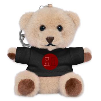 Chess 2 Rooks - Teddy Keyring - black - Front