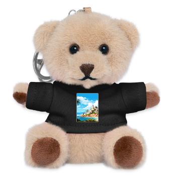 Costa Del Sol Spain Vintage Travel Poster Souvenir - Teddy Keyring - black - Front