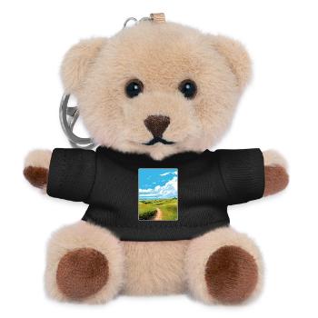 Goonhilly Downs England Travel Poster Souvenir WPA - Teddy Keyring - black - Front